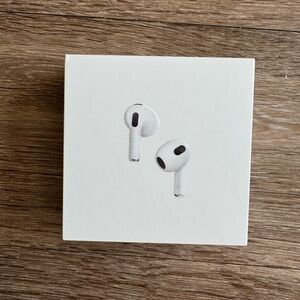 Apple AirPods with mag safe Charging Case - White.  New, unopened box